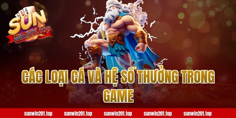 Các Loại Cá Và Hệ Số Thưởng Trong Game Tại Sunwin